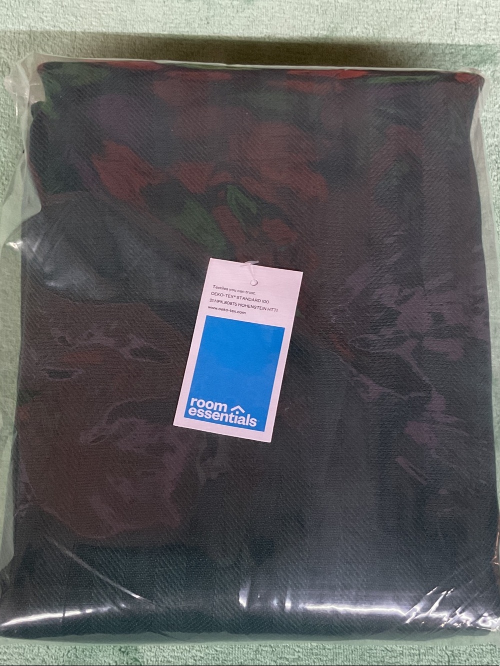 Room essentials extra long dark green shower curtain size 72x84